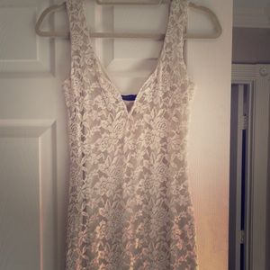 Gorgeous Solemio Cream Lace Dress