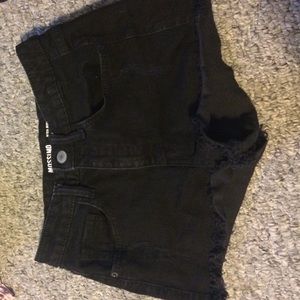 High waisted black shorts