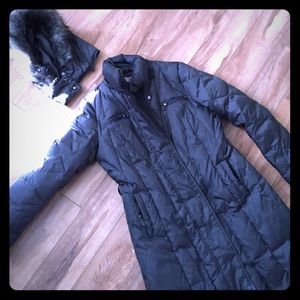 Marc New York gray winter coat hooded M