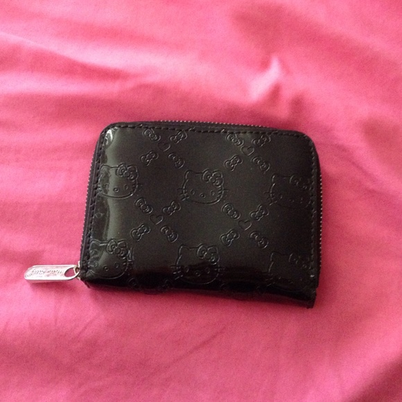 Black hello kitty wallet.