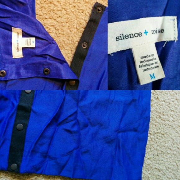Silence+Noise Cold Shoulder Batwing Snap Dress M - Picture 4 of 5