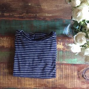 {J. Crew} Striped Artist T long sleeve