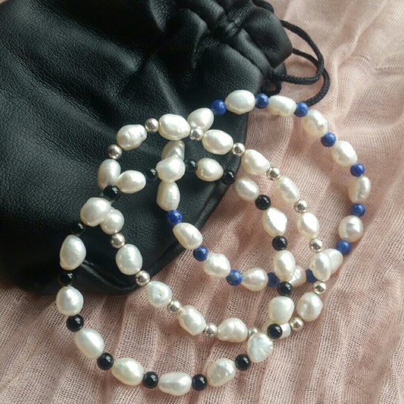 3 freshwater pearl bracelets