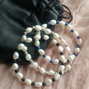 3 freshwater pearl bracelets