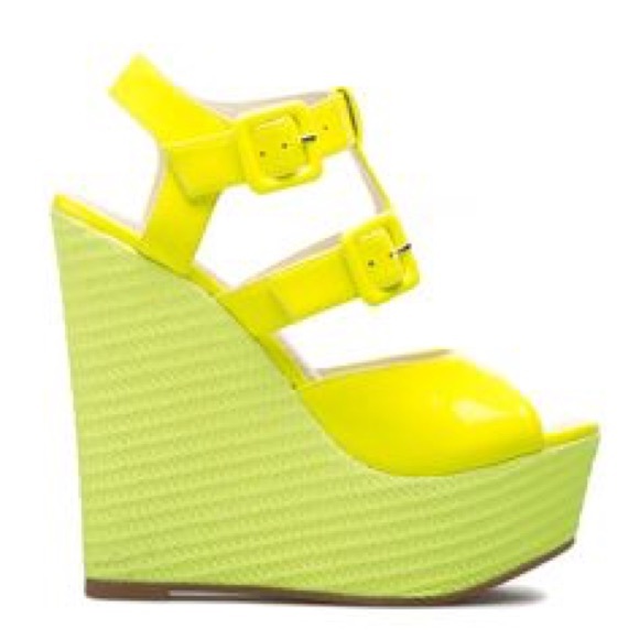 Zivana wedge neon green 8.5