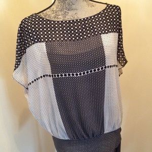 Studio M Black and Cream Top