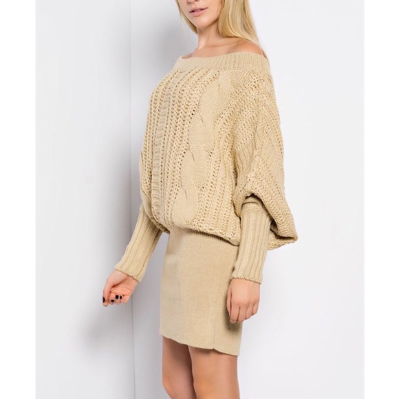 X "Sculptor" Loose Long Sleeve Sweater Dress - Picture 2 of 4