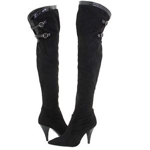 Guess funke over the knee boots 7.5 black