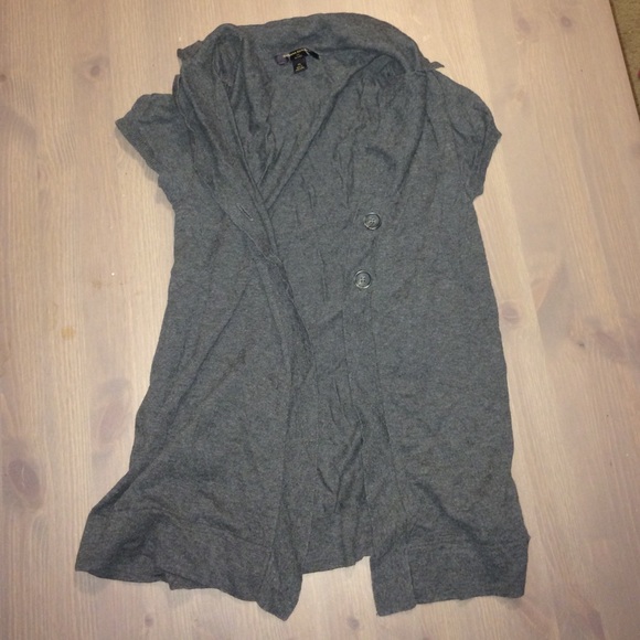 Banana republic short sleeved grey cardigan