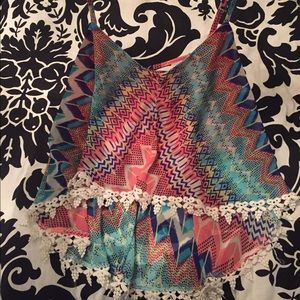 NWT Multi-colored crop top