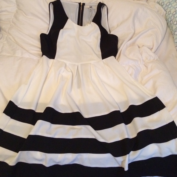 Black striped dress
