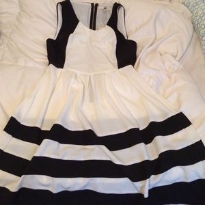Black striped dress