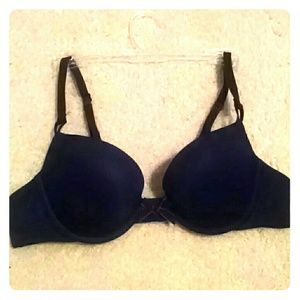 New black pushup bra with bow