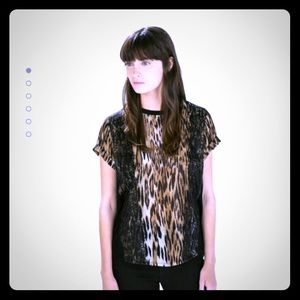 ZARA Leopard Top