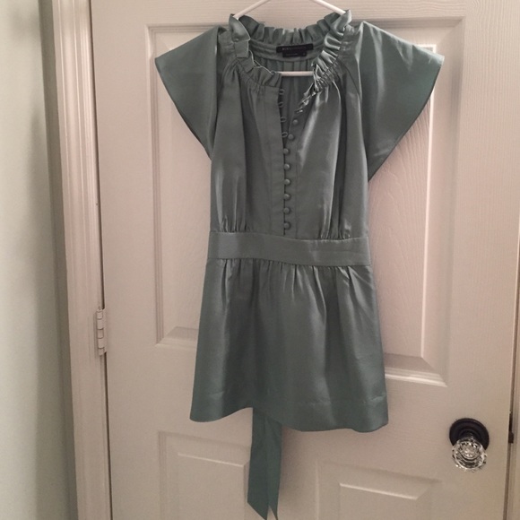 BCBG Seafoam green blouse