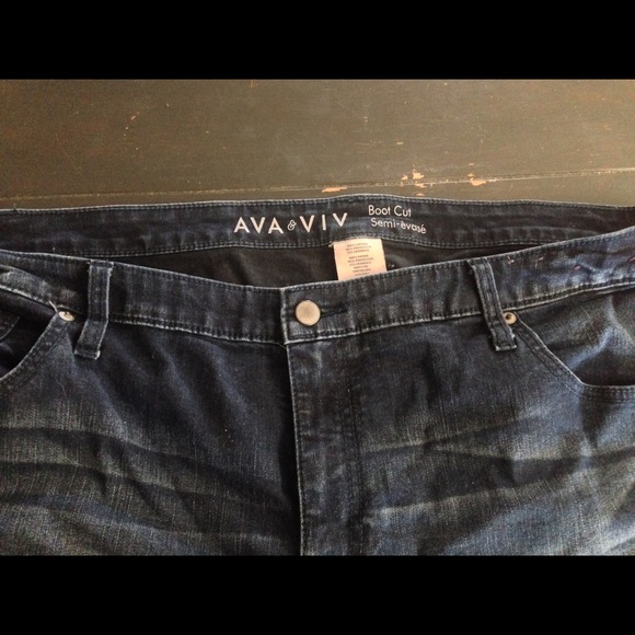 Ava & Viv boot cut dark wash jeans size 22