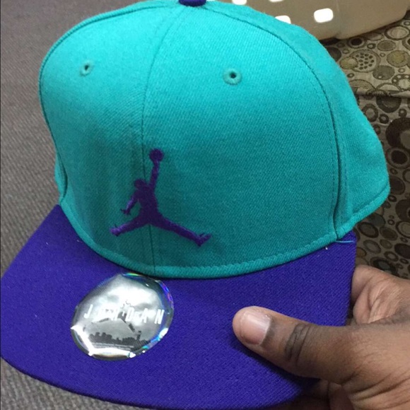 Purple and Teal Jordan SnapBack