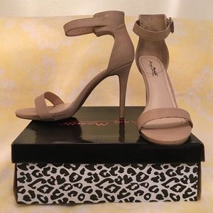 Nude Minimalist Shoe with Ankle Strap