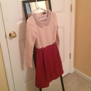Vintage Style Pearl Sweater Dress