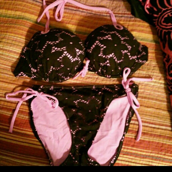 SOLD Victoria secret light magenta padded bikini - Picture 1 of 4