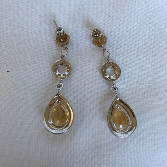 10K Citrine & 💎 diamond earring - Picture 4 of 5