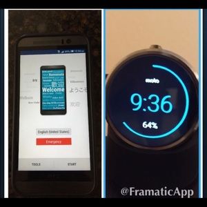 Motorola 360 watch and HTC M9 Phone