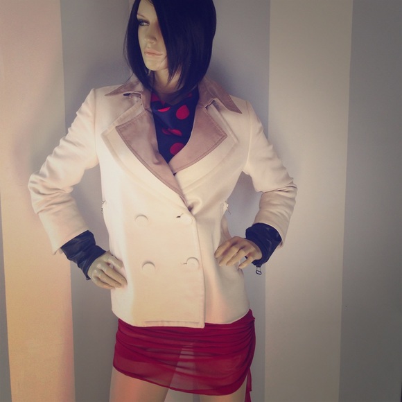 3.1 Phillip Lim jacket w xtra Leather cuffs/lapel