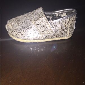 Silver Sparkly Toms