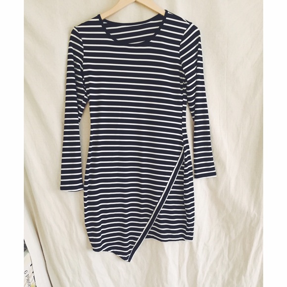 Dresses & Skirts - Striped asymmetrical dress