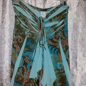 Stapless open front shirt