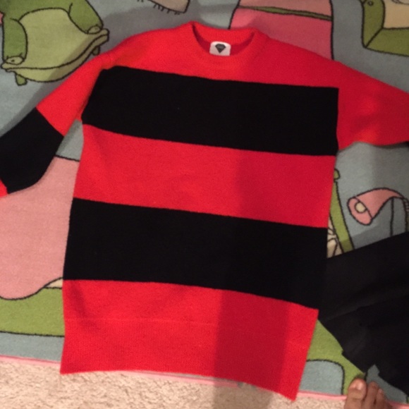 Red long sweater