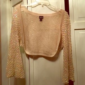 Sparkly cropped cardigan