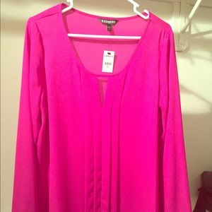Hot pink express blouse