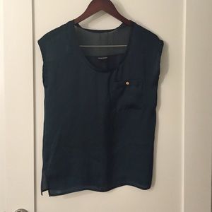 Club Monaco green two panel blouse tee