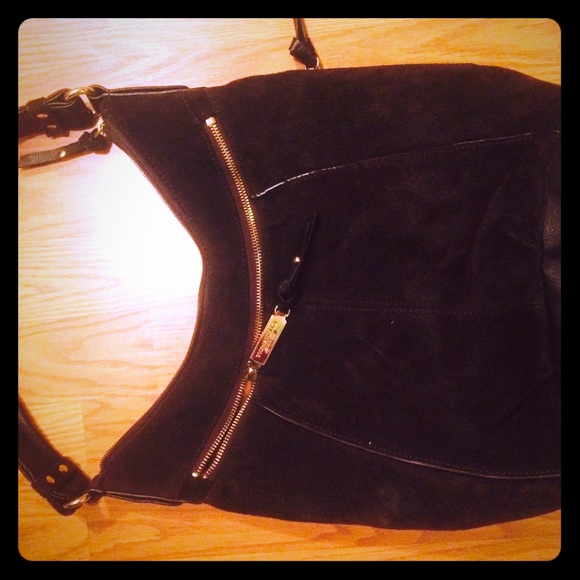 Suede hobo bag