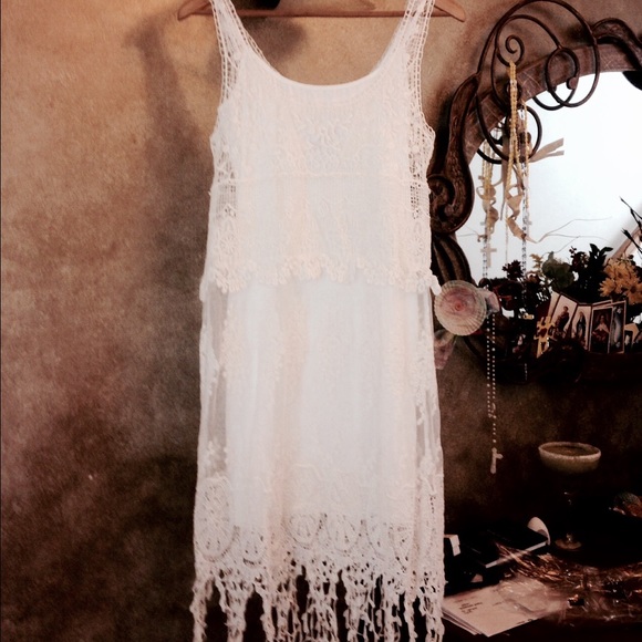💋Boston Proper Ivory Crochet Dress💋 - Picture 2 of 4