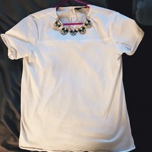 Zara jeweled collar top