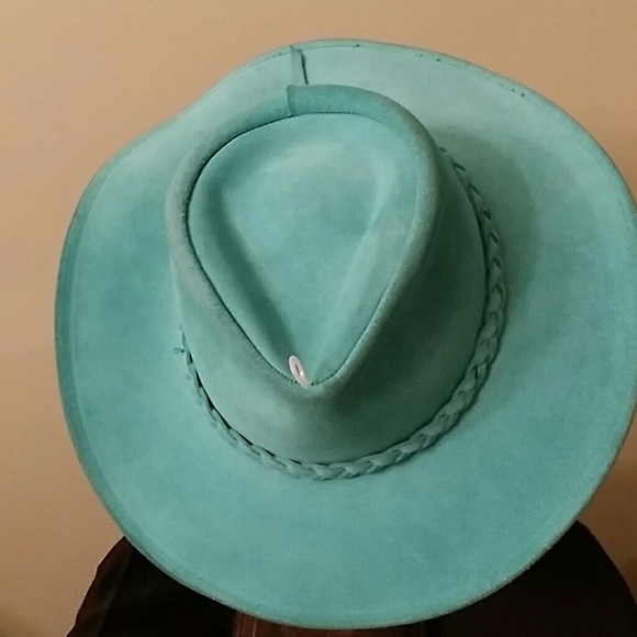 Turquoise Suede Hat