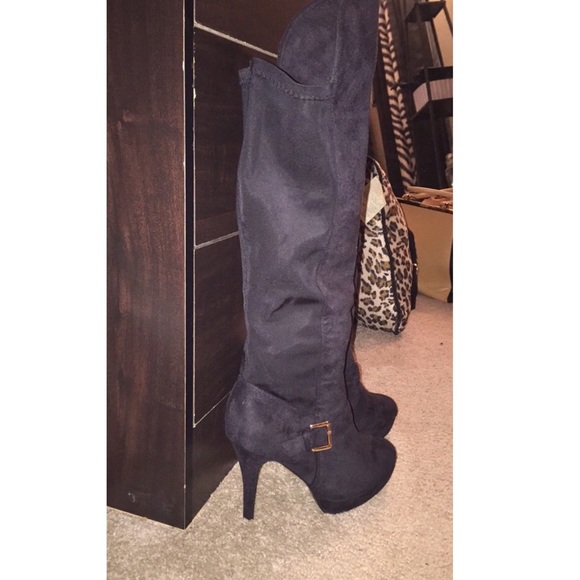 Black Knee High Boots