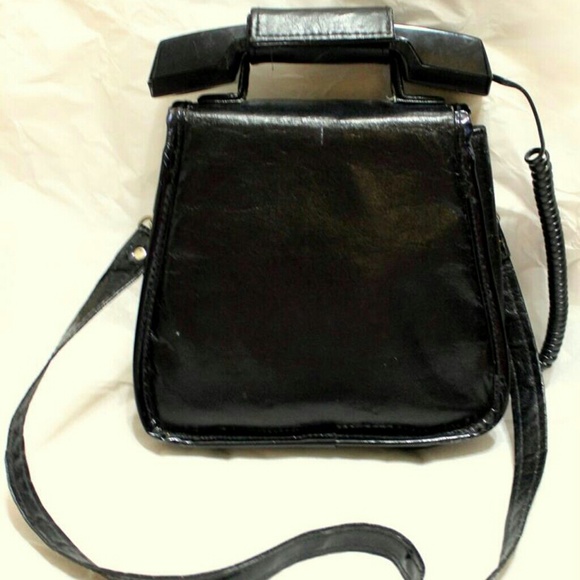●●SOLD!●● Vintage 70s Vinyl WORKING PHONE Purse - Picture 2 of 4