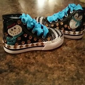 Custom made blinged sneakers