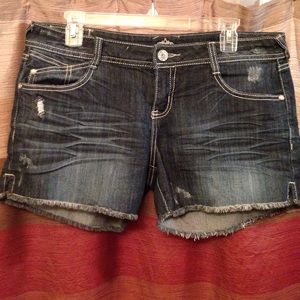 Almost Famous distressed "cut off" shorts, sz 13
