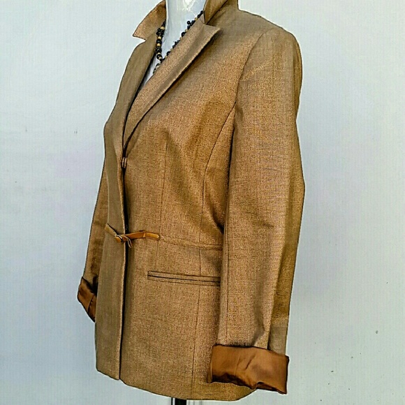Shimmery Bronze Blazer - Picture 3 of 4