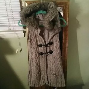 Aeropostale Faux Fur Vest