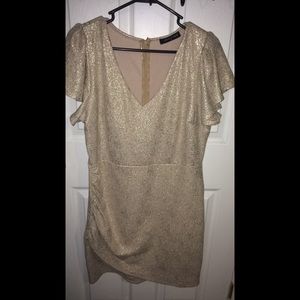 Plus size gold dress... Only worn once!