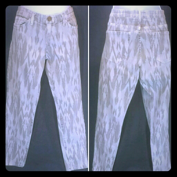 Current/Elliott Gray Camo Skinny Ankle Jeans 29x26