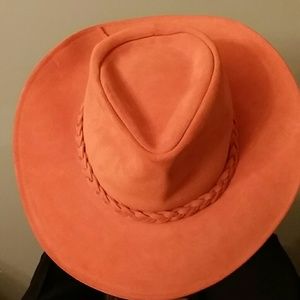 Orange Suede Hat