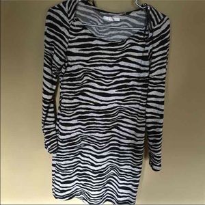 Zebra print pencil dress