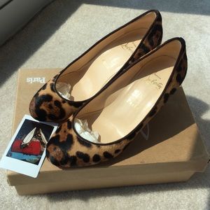 Christian Louboutin Leopard Print Wedges