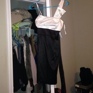 Black and white formal dress